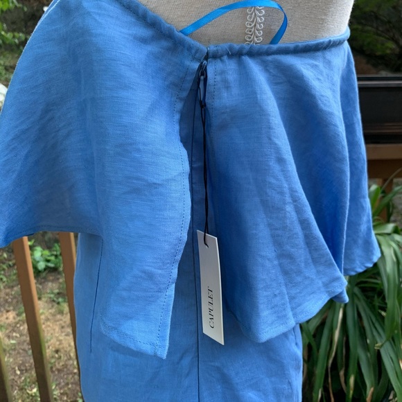 Capulet / Revolve Chambray One Shoulder Ruffle - Picture 3 of 9